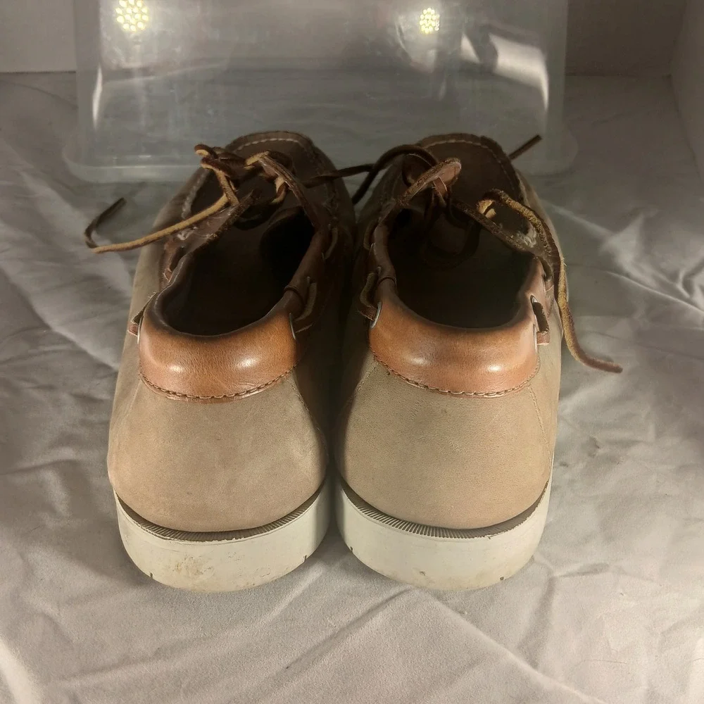 Bass Seafarer‎ 1517-230 Mens Leather Boat Shoes Size 9.5M